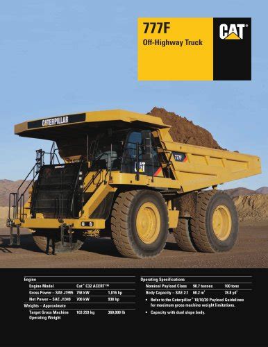 cat 777f specs|777 Off.